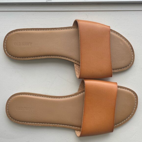 Old Navy Brown Slides - Picture 2 of 3